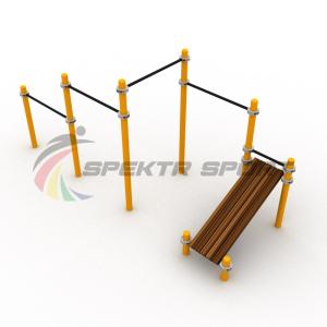 Купить Каскад турников со скамьей для пресса Воркаут SP WRK-12_76mm в Сланцах 