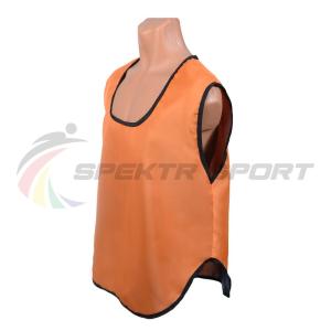 Купить Манишка футбольная односторонняя Spektr Sport оранжевая, р.36-40 в Сланцах 